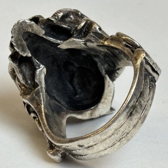 Axel Stocks Metal Messiah Biometric Skull Ring SZ US 12 - Picture 8 of 11